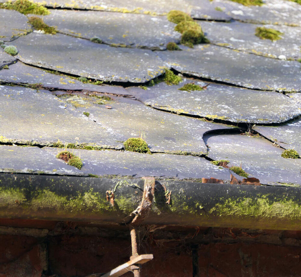 Slate roof repair